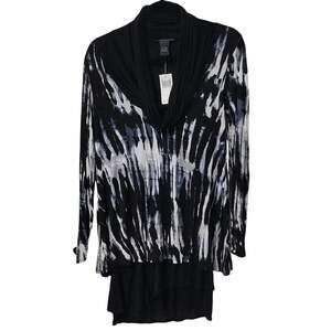 Chelsea & Theodore Long Sleeve Cowl Neck Tunic Top Womens Size Small NWT